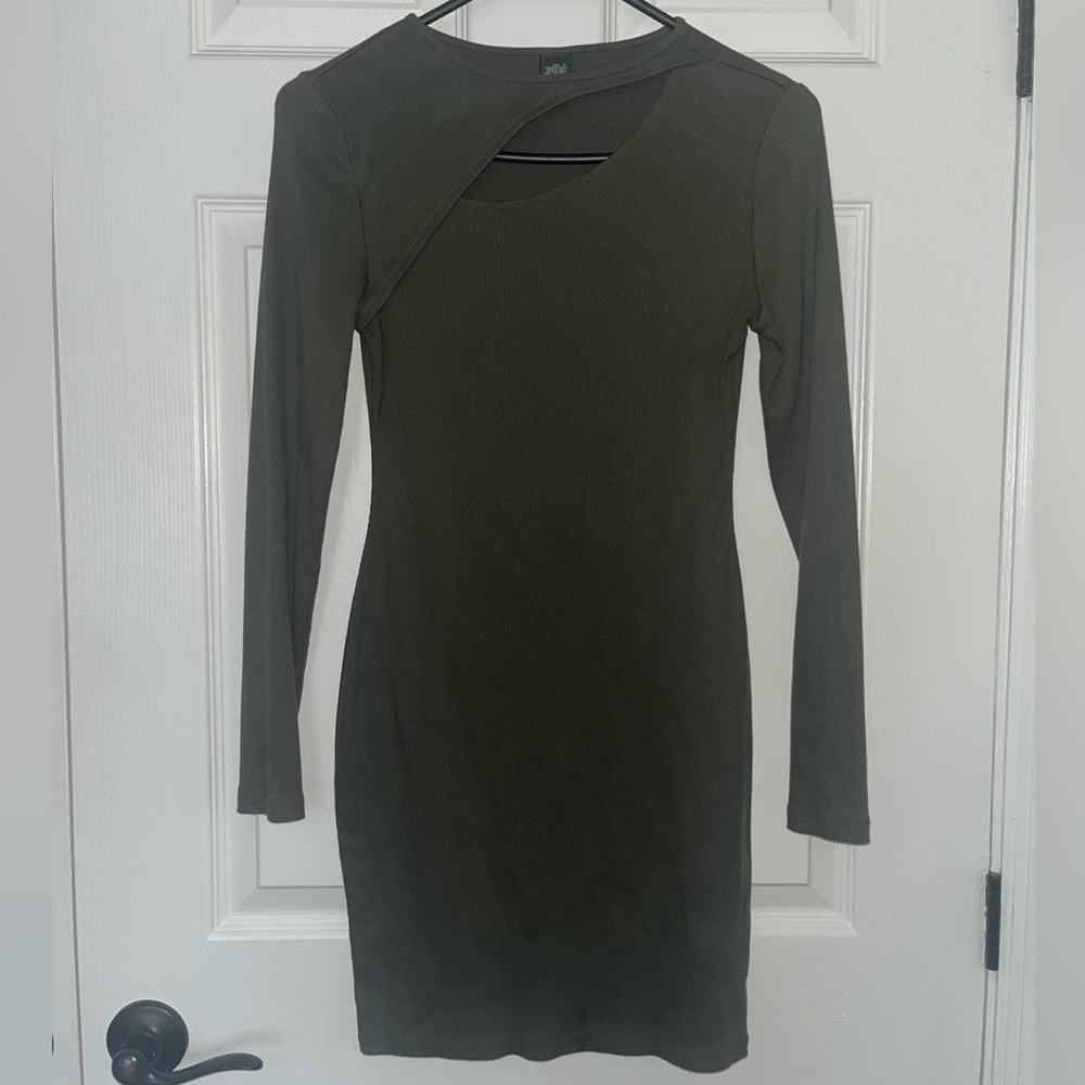 Casual Green Mini Dress